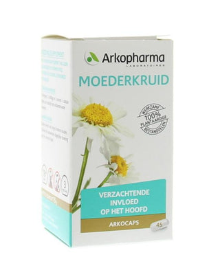 Arkopharma Moederkruid: verzachtende invloed op het hoofd. 100% plantaardige werkzame bestanddelen. 45 capsules.