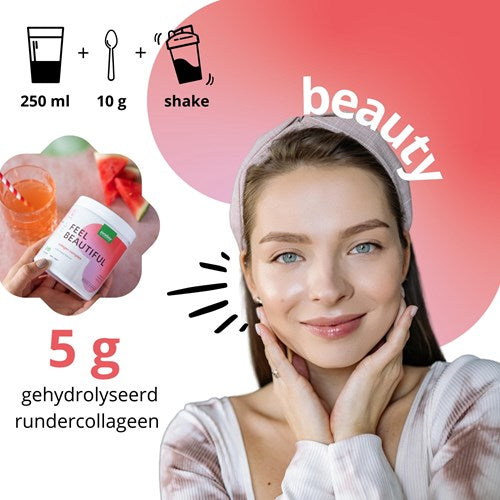 Purasana Collageen + Vitamine C-B8-B3 Watermelon - 250gr