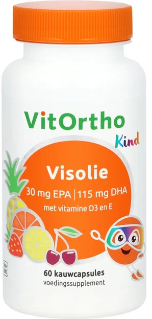 VitOrtho Kind Visolie - 60 kauwcapsules