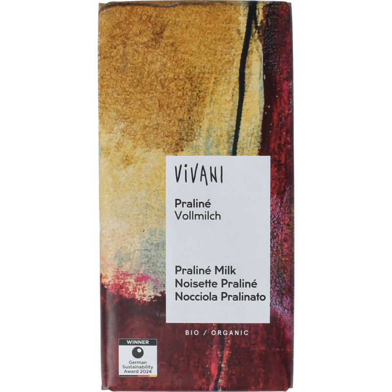 Vivani Dark Praliné Melk Bio Vegan - 80g