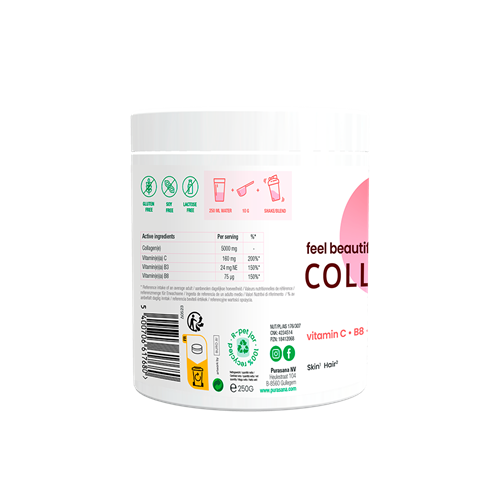 Purasana Collageen + Vitamine C-B8-B3 Watermelon - 250gr