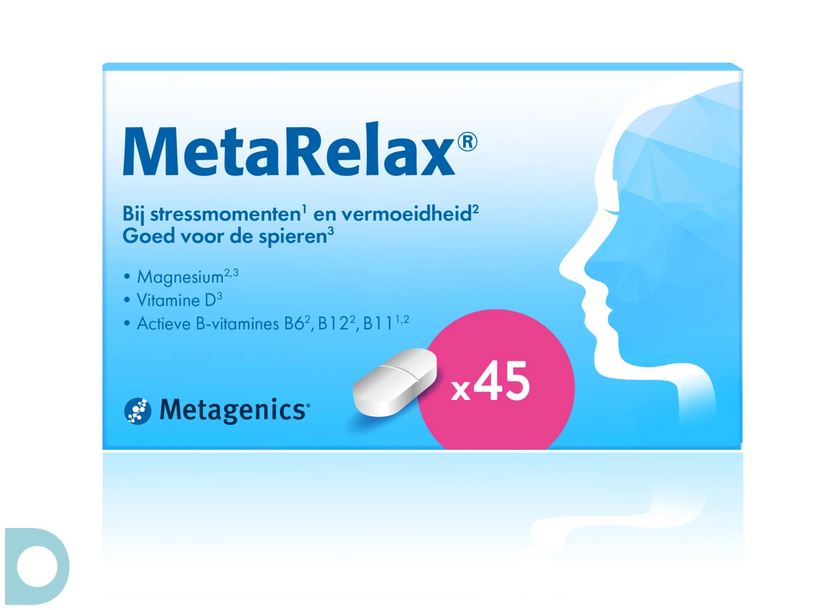 Metagenics Metarelax ACTIE op tabletten en zakjes