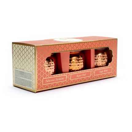 Veda geurkaarsen in pot met deksel - 3 stuks