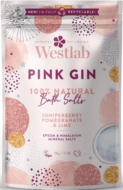 Westlab Pink Gin Epsom and Himalayan Bathing Salts - 1kg