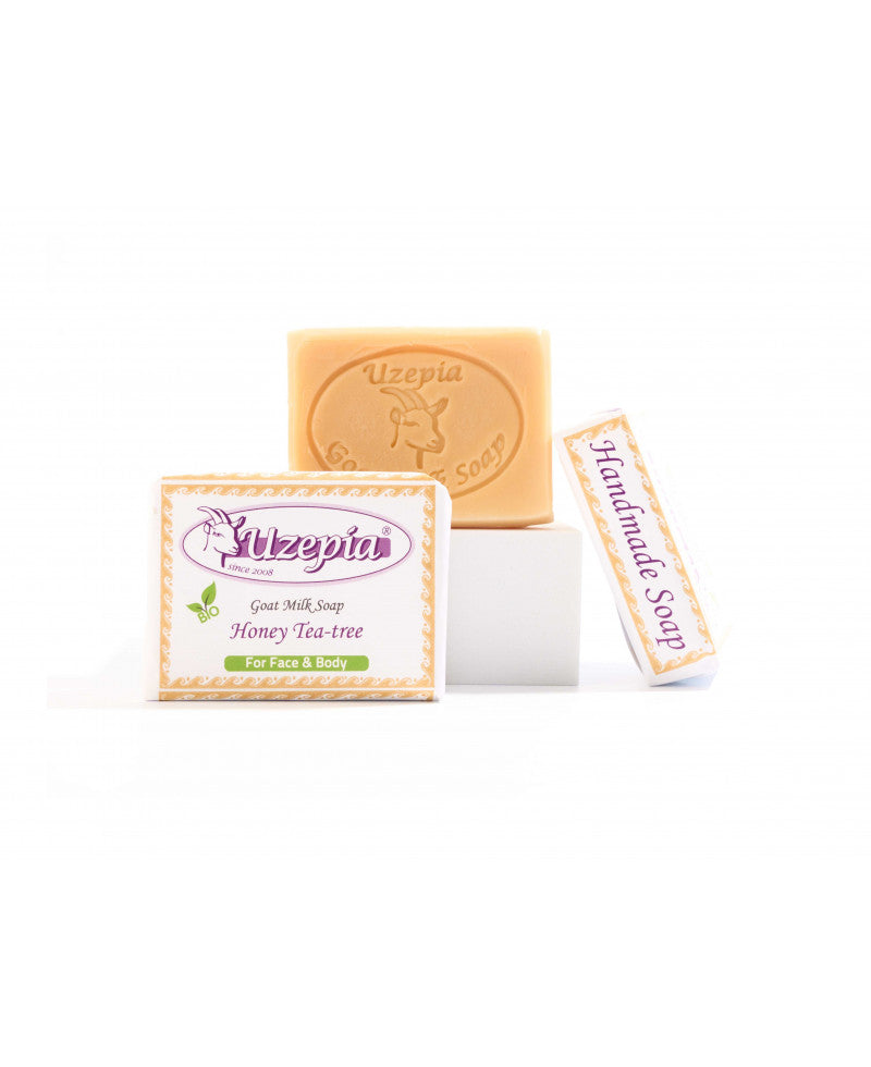 Uzepia Goat Milk Soap Honey Tea-tree - ± 80 gr
