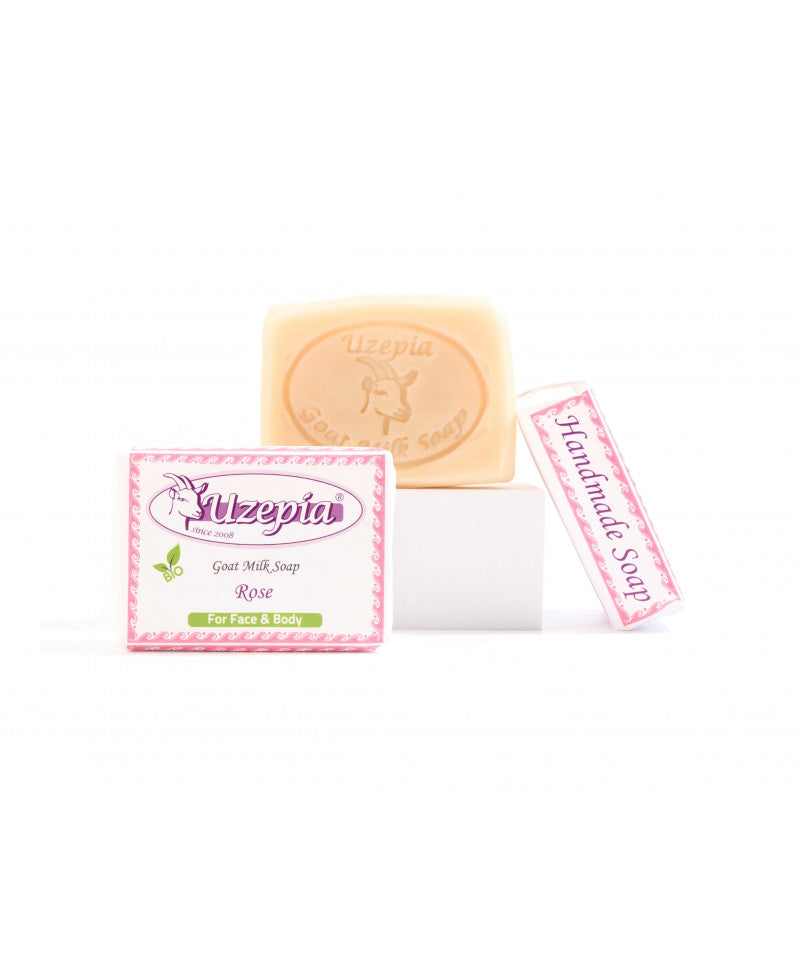 Uzepia Goat Milk Soap Rose - ±80 gr