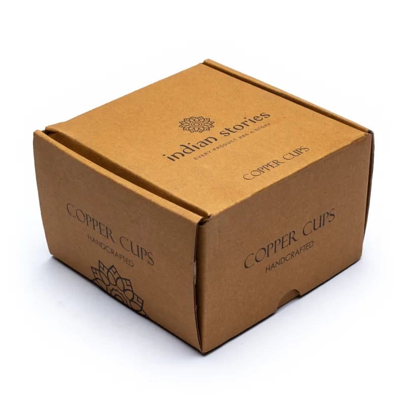 Koperen Drinkbeker Bloempatroon Geëtst - 250ml