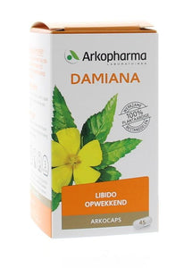 Arkopharma Damiana: Libido opwekkend. 100% plantaardige werkzame bestanddelen. 45 capsules.