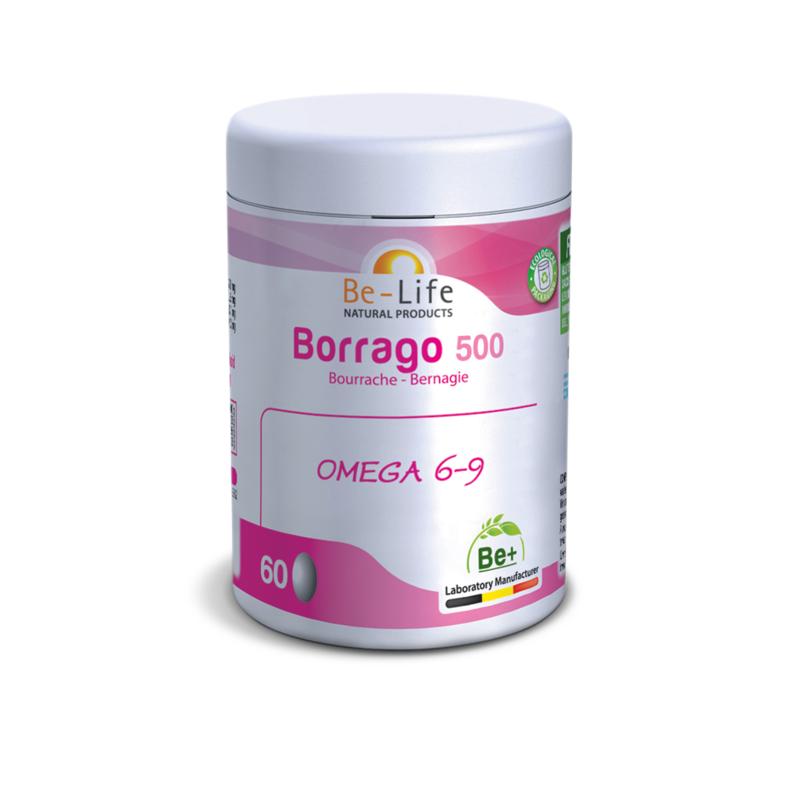 Borrago 500 omega 6 en 9, 60 of 140 capsules van Be-Life - Drogisterij Mevrouw Ooievaar