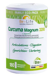 Be-Life  Curcuma Magnum 3200 met Piperine Bio - 60, 90 of 180 softgel capsules