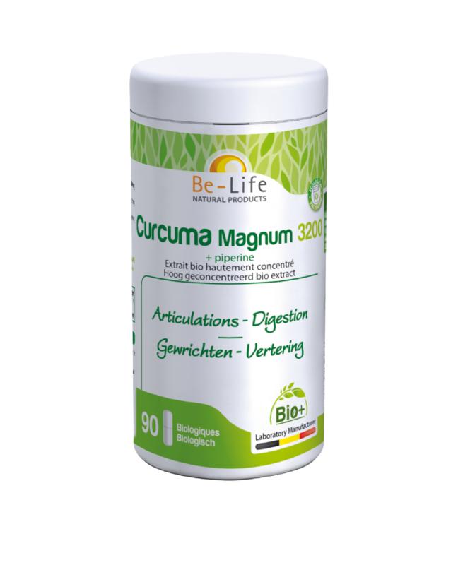 Curcuma Magnum 3200 met Piperine 90 softgel capsules van Be-Life - Drogisterij Mevrouw Ooievaar