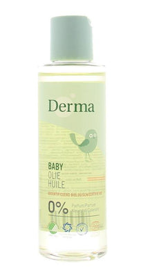 Derma Eco Baby olie: 0% parfum, parabenen en kleurstof. 150 ml.