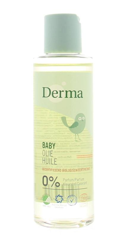 Derma Eco Baby olie: 0% parfum, parabenen en kleurstof. 150 ml.