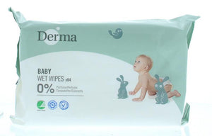 Derma Eco Babydoekjes: 0% parfum. 64 stuks