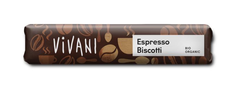 Espresso Biscotti chocolade reep van Vivani - Drogisterij Mevrouw Ooievaar