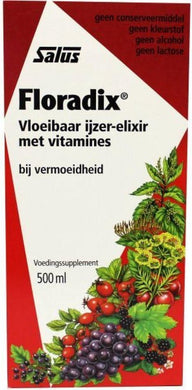 Floradix vloeibaar ijzer-elixir met vitamines - Drogisterij Mevrouw Ooievaar