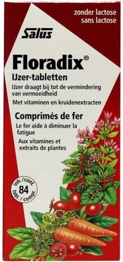 Floradix ijzertabletten met foliumzuur - Drogisterij Mevrouw Ooievaar