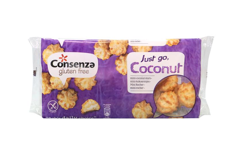 Glutenvrije kleine kokosrotsjes van Consenza - Drogisterij Mevrouw Ooievaar