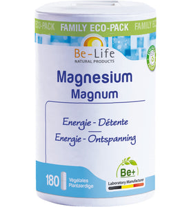 Magnesium Magnum 180 capsules van Be-Life - Drogisterij Mevrouw Ooievaar