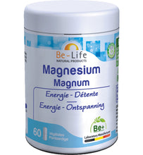 Afbeelding in Gallery-weergave laden, Magnesium Magnum 60 capsules van Be-Life - Drogisterij Mevrouw Ooievaar
