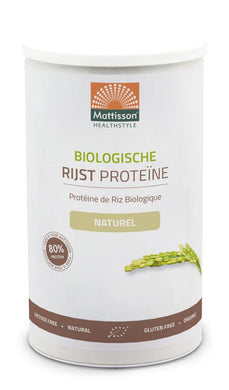 Mattisson Rijst Proteïne: Eiwitten dragen bij aan de opbouw, instandhouding en herstel van spieren. Glutenvrij en lactosevrij. 500 gram.