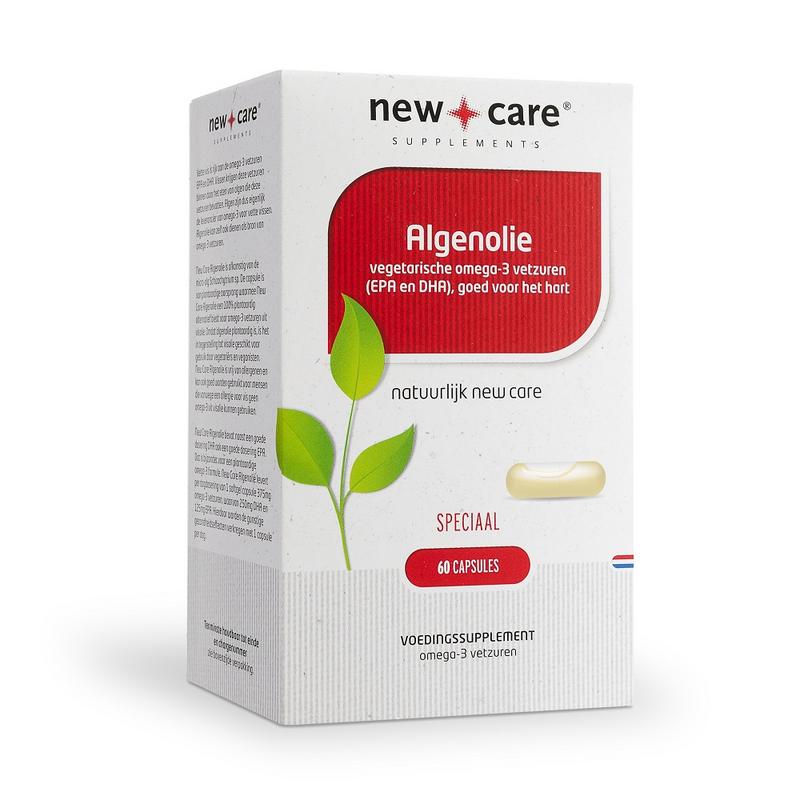 New Care Algenolie: vegetarische omega-3 vetzuren (EPA en DHA), goed voor het hart 60 capsules