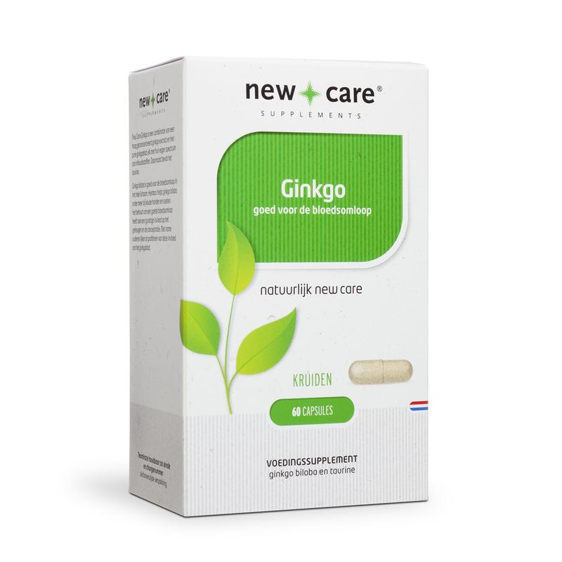 New Care Ginkgo: goed voor de bloedsomloop. Kruiden. 60 capsules.