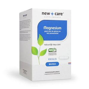 New Care Magnesium: goed voor de spieren en het zenuwstelsel. Mineralen. 120 plantaardige capsules.
