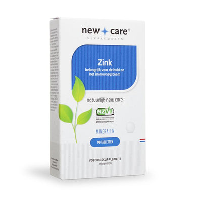 New Care Zink: belangrijk voor de huid en het immuunsysteem. Mineralen. 90 tabletten.