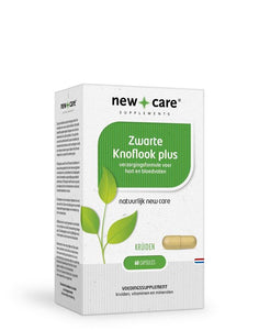 New Care Zwarte Knoflook Plus: verzorginsformule voor hart en bloedvaten. Kruiden. 60 capsules.