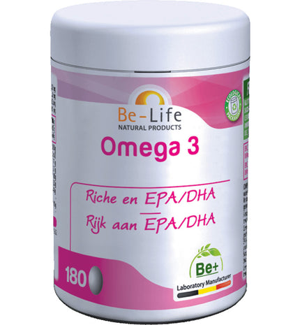 Omega 3, rijk aan EPA en DHA, 180 capsules van Be-Life - Drogisterij Mevrouw Ooievaar