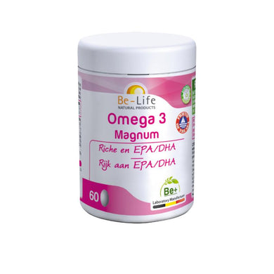 Omega 3, Magnum rijk aan EPA en DHA, 60 capsules van Be-Life - Drogisterij Mevrouw Ooievaar