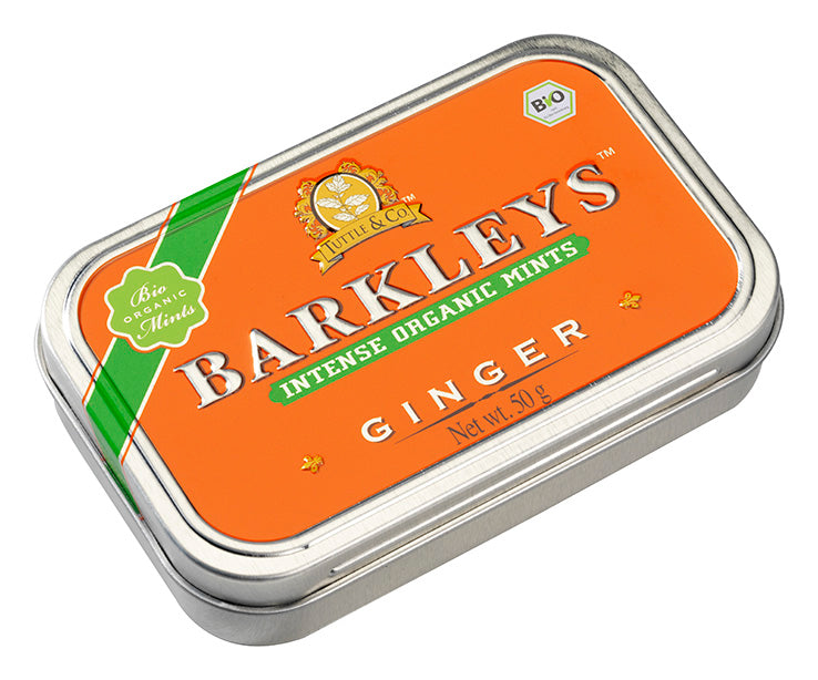 Organic mints Ginger Bio van Barkleys - Drogisterij Mevrouw Ooievaar