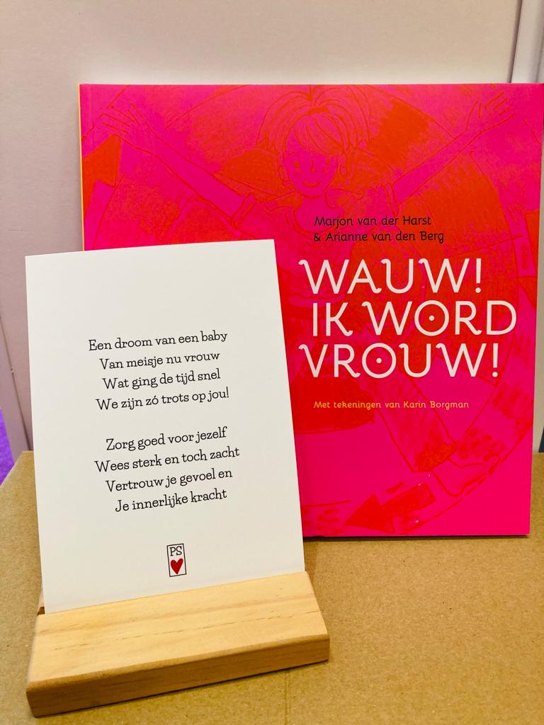 PS met Liefde kaart 'van meisje nu vrouw'