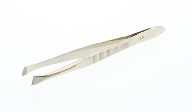 Pincet 9 cm nikkel 413/52 scheef - Drogisterij Mevrouw Ooievaar