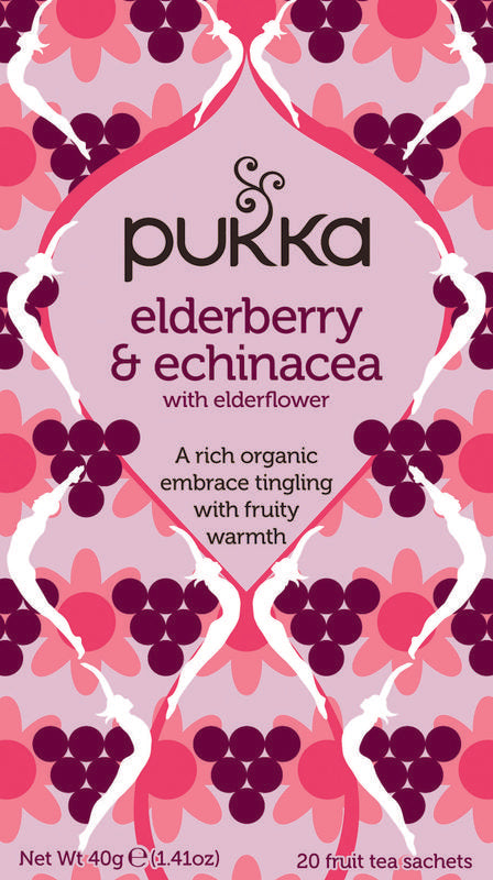 Pukka Org. Teas Elderberry & Echinacea Bio: Verwarmende vruchtenthee met vlierbes en Echinacea