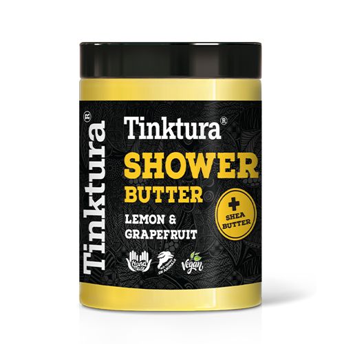 Showerbutter lemon grapefruit met sheabutter van Tinktura - Drogisterij Mevrouw Ooievaar