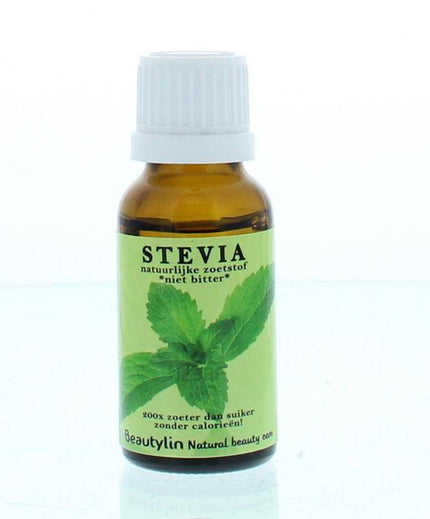 Stevia: Beautylin Stevia niet bitter druppelfles. Natuurlijke zoetstof. Niet bitter. 200x zoeter dan suiker zonder calorieën! 20 ml.