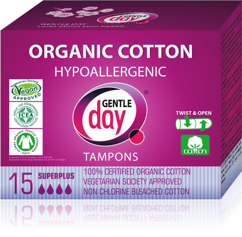 Gentle Day Tampons super plus- Drogisterij Mevrouw Ooievaar