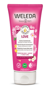 WELEDA-Aroma-Shower-LOVE-DAMASCENA + JASMINE + YLANG YLANG with 100% natural essential oils BIO 200 ML 