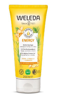 Weleda Aroma Shower Energy: Deze milde douchegel op basis van 100% plantaardige stoffen reinigt de huid zacht. 200 ml.