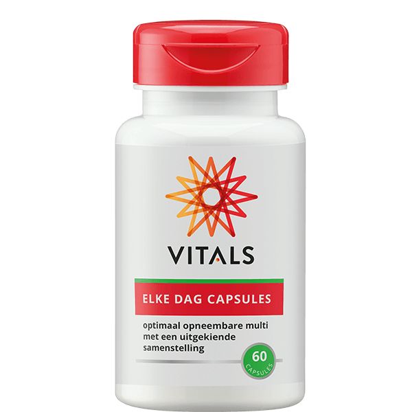 Elke dag capsules - multi vitaminen van Vitals. - Drogisterij Mevrouw Ooievaar
