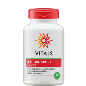 Elke dag Sport tabletten, 90 stuks - multi vitaminen van Vitals. - Drogisterij Mevrouw Ooievaar