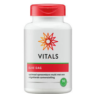 Elke dag tabletten, 90 stuks - multi vitaminen van Vitals. - Drogisterij Mevrouw Ooievaar