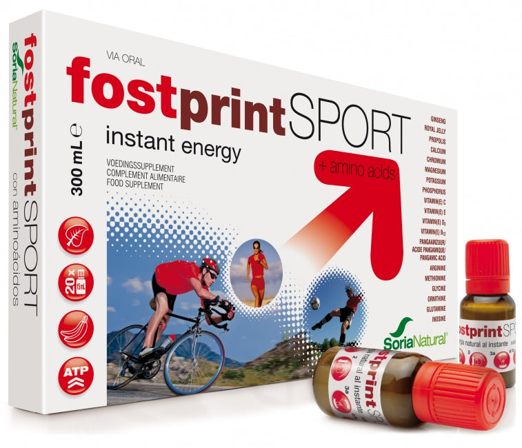 Fost Print sport Voedingssupplement, 20 keer 15ml,  van Soria - Drogisterij Mevrouw Ooievaar