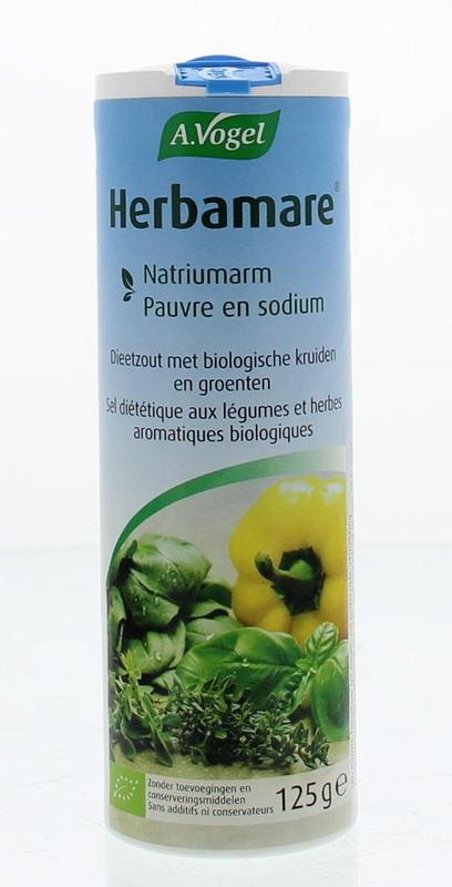 Herbamare Kruiden Dieetzout, natriumarm, met 14 kruiden van A. Vogel - Drogisterij Mevrouw Ooievaar