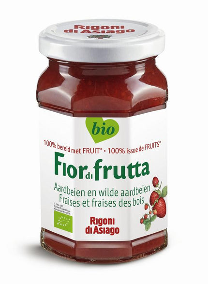 Jam / Fruitspread aardbei Fior di frutta - Drogisterij Mevrouw Ooievaar