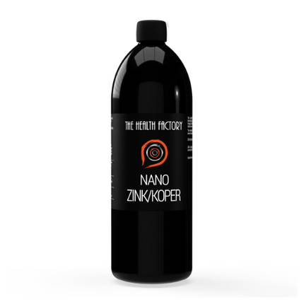 Nano Zink en Koper 1000 ml, van The Health Factory - Drogisterij Mevrouw Ooievaar