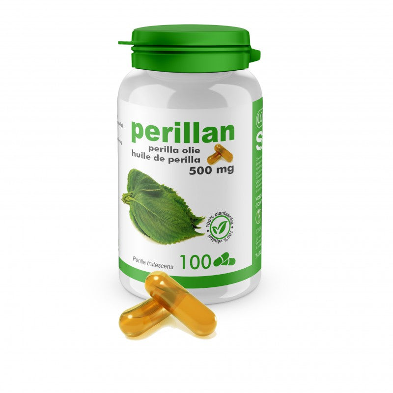 Perillan perilla olie 100 capsules van Soria - Drogisterij Mevrouw Ooievaar