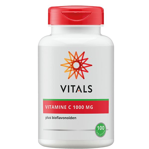 Vitamine C 1000 MG , 100 tabletten van Vitals - Drogisterij Mevrouw Ooievaar